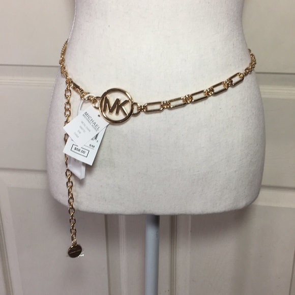 💛MICHAEL KORS💛MK LOGO CHAIN BELT - Picture 3 of 12